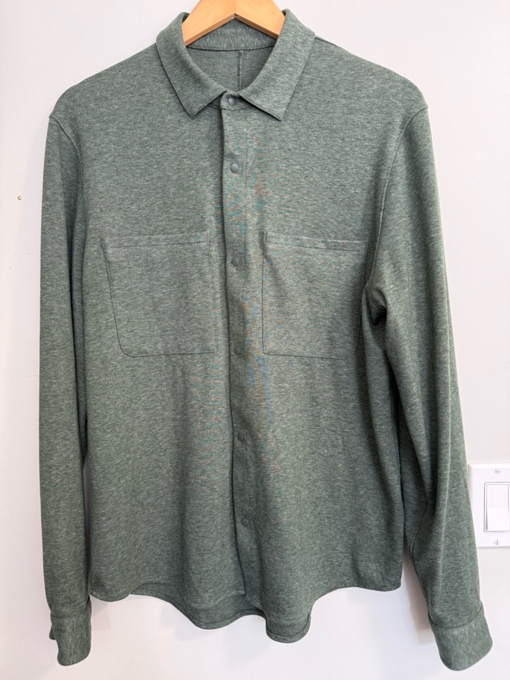 Lululemon Soft Knit Overshirt Heathered Smoked Spruce M3CZMS - Picture 5 of 15